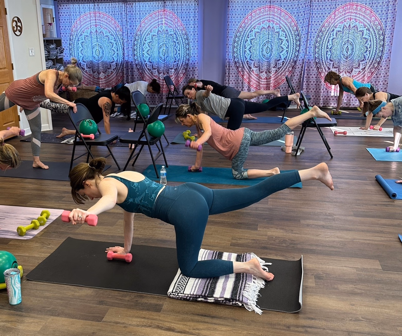 yoga exercise class